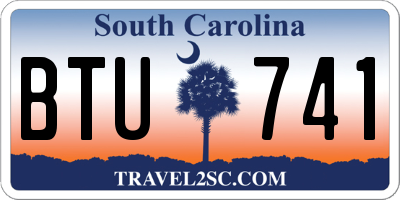 SC license plate BTU741