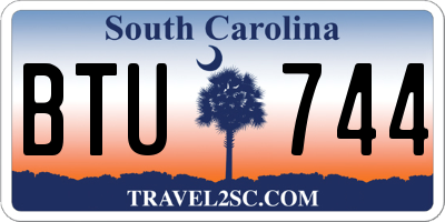 SC license plate BTU744