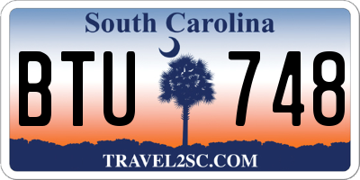 SC license plate BTU748