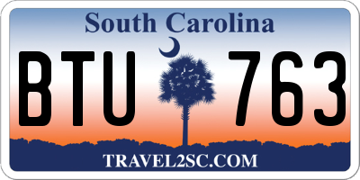 SC license plate BTU763