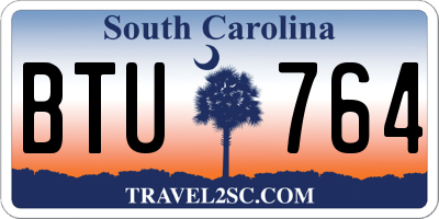 SC license plate BTU764