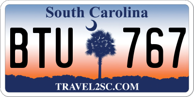 SC license plate BTU767