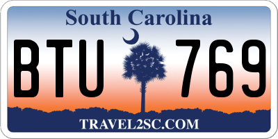 SC license plate BTU769