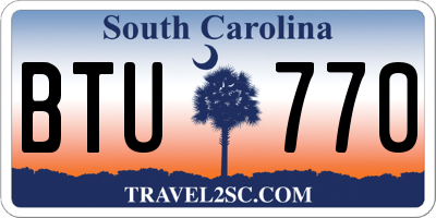 SC license plate BTU770