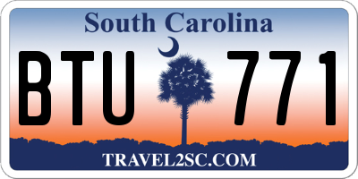 SC license plate BTU771
