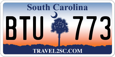 SC license plate BTU773