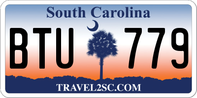 SC license plate BTU779