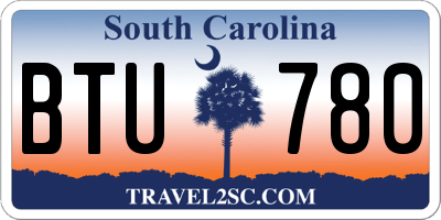 SC license plate BTU780