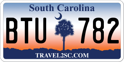 SC license plate BTU782