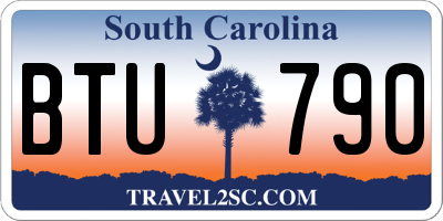 SC license plate BTU790