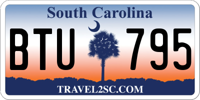 SC license plate BTU795
