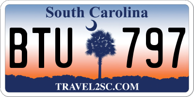 SC license plate BTU797