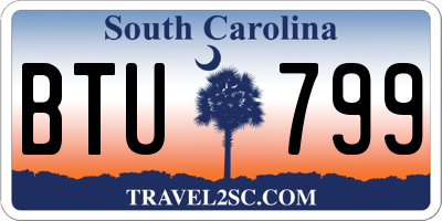 SC license plate BTU799