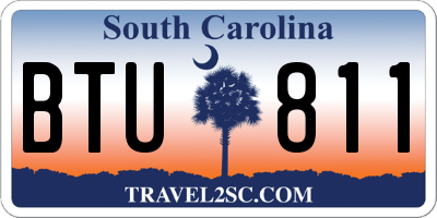 SC license plate BTU811