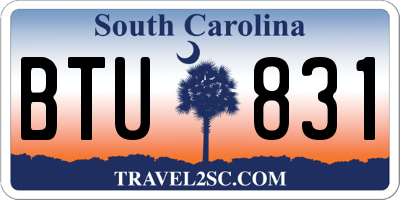 SC license plate BTU831