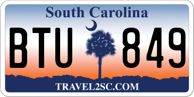 SC license plate BTU849