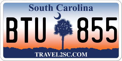 SC license plate BTU855