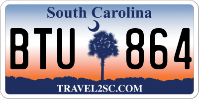 SC license plate BTU864