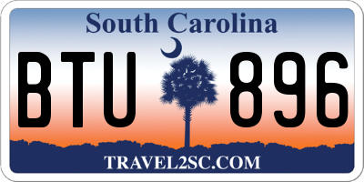SC license plate BTU896