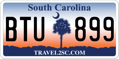 SC license plate BTU899