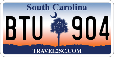 SC license plate BTU904