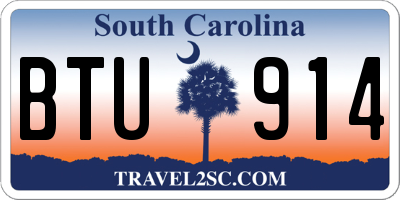 SC license plate BTU914