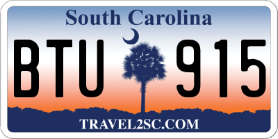 SC license plate BTU915