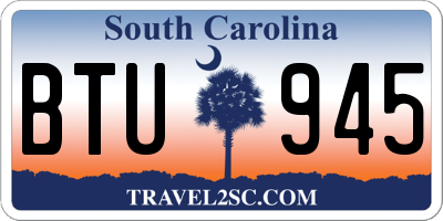SC license plate BTU945