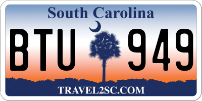 SC license plate BTU949