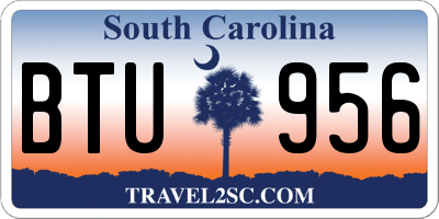 SC license plate BTU956