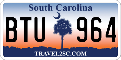 SC license plate BTU964