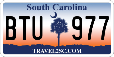 SC license plate BTU977
