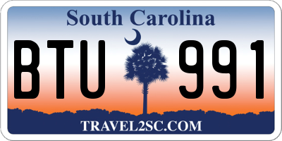 SC license plate BTU991