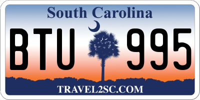 SC license plate BTU995