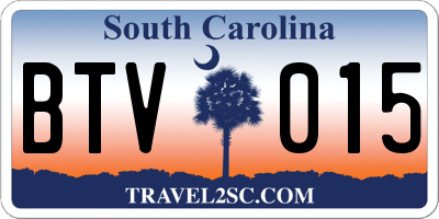 SC license plate BTV015