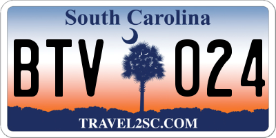 SC license plate BTV024