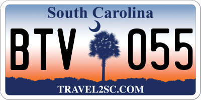 SC license plate BTV055