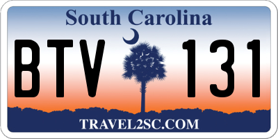 SC license plate BTV131