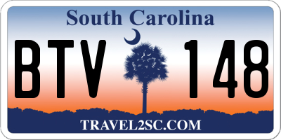 SC license plate BTV148