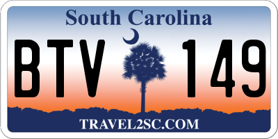 SC license plate BTV149