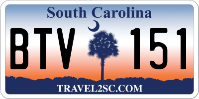 SC license plate BTV151