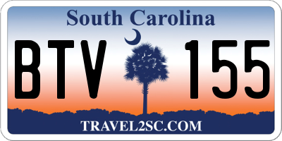 SC license plate BTV155