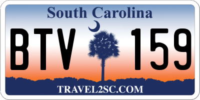 SC license plate BTV159