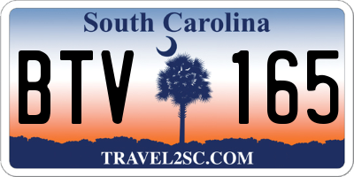 SC license plate BTV165
