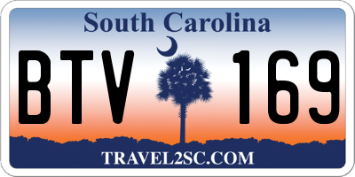 SC license plate BTV169