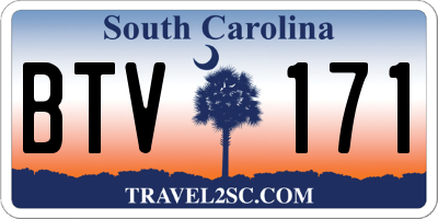 SC license plate BTV171