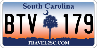 SC license plate BTV179