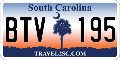 SC license plate BTV195