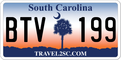 SC license plate BTV199