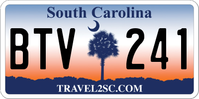SC license plate BTV241